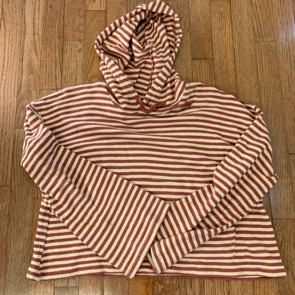 Roxy boho beach vibes hoodie pullover rust brown white size xs / small? - Picture 3 of 8